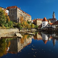 Pohled na hrad a zámek od řeky - © Město Český Krumlov / Foto: Ing. Libor Sváček