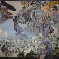 2. plátno cyklu Slovanská epopej: Slavnost Svantovítova (1912) 